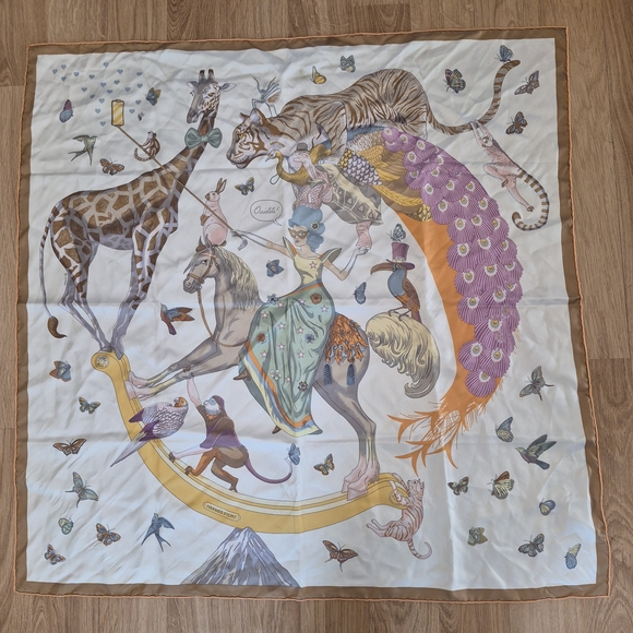 Hermes Story 90 Silk Scarf - Picture 1 of 12